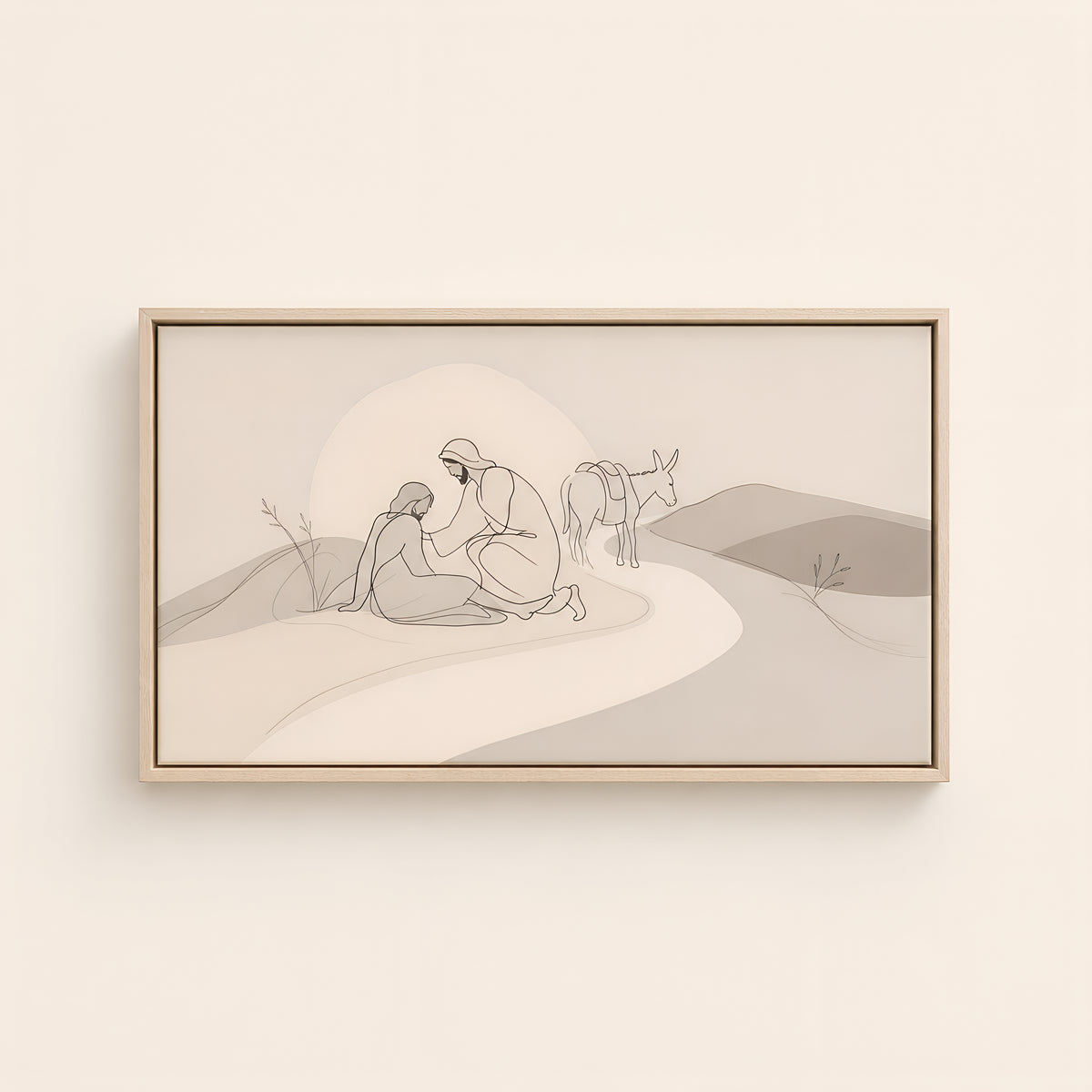 The Good Samaritan — Light Wood floater frame catalog