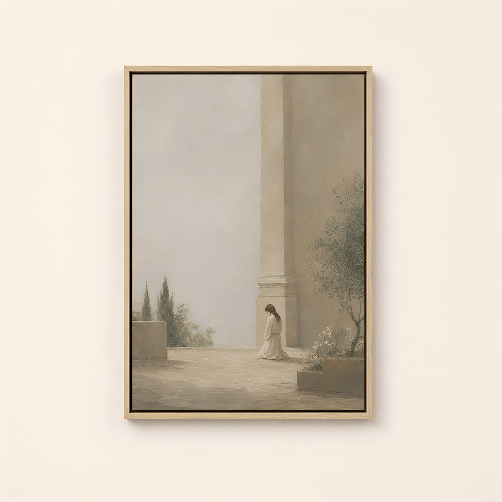Hannah's Prayer — Light Wood floater frame catalog