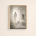 He Lives — Light Wood floater frame catalog