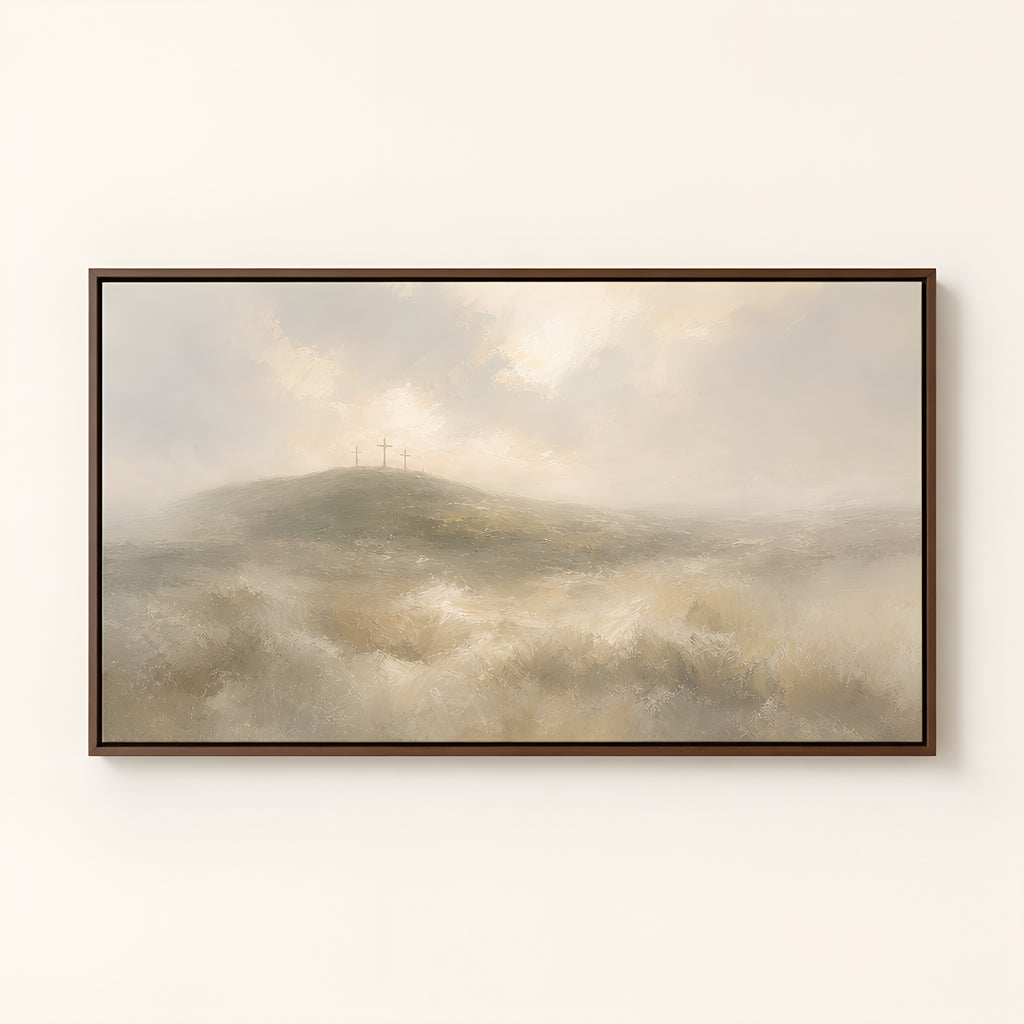 A Hill Far Away — Brown Wood floater frame catalog