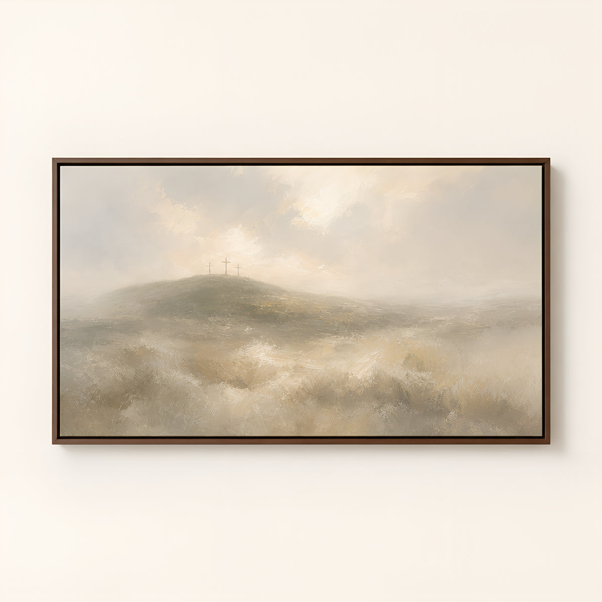 A Hill Far Away — Brown Wood floater frame catalog