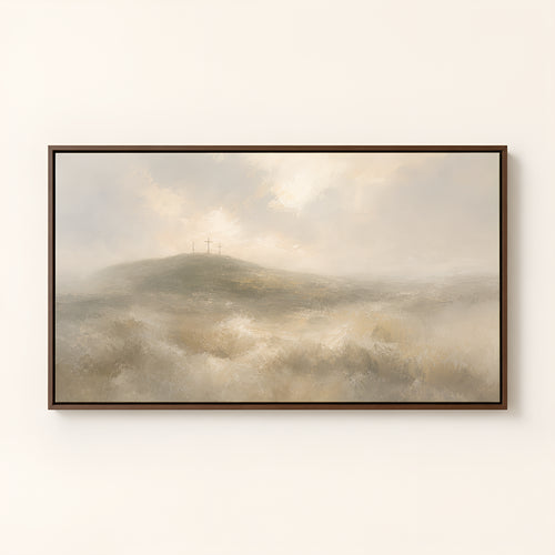 A Hill Far Away — Brown Wood floater frame catalog