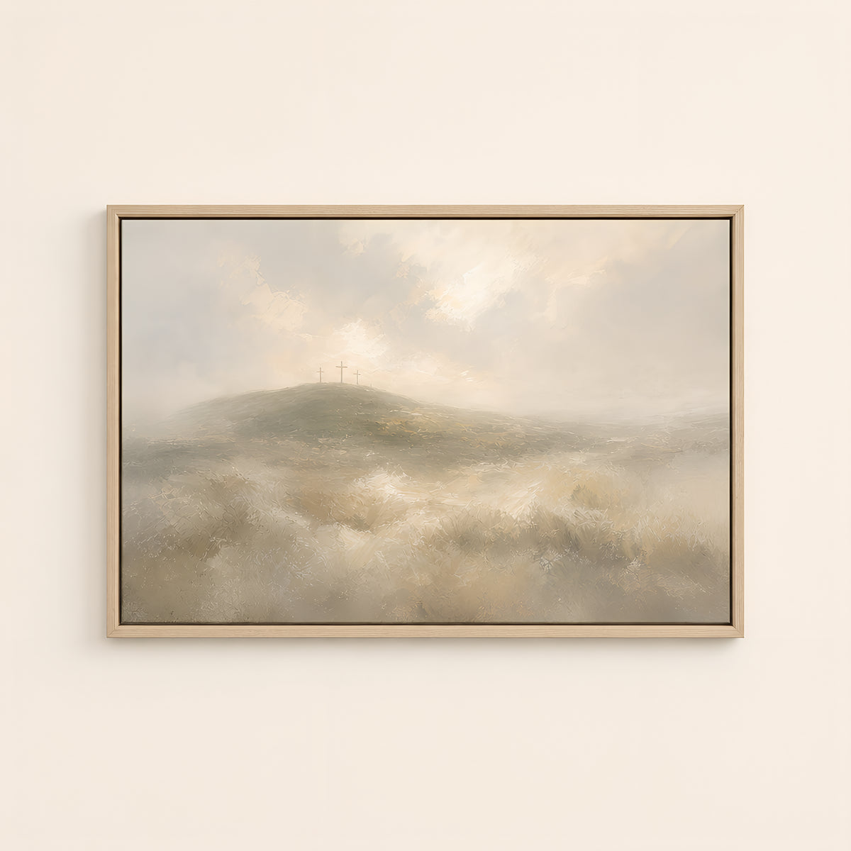 A Hill Far Away — Light Wood floater frame catalog