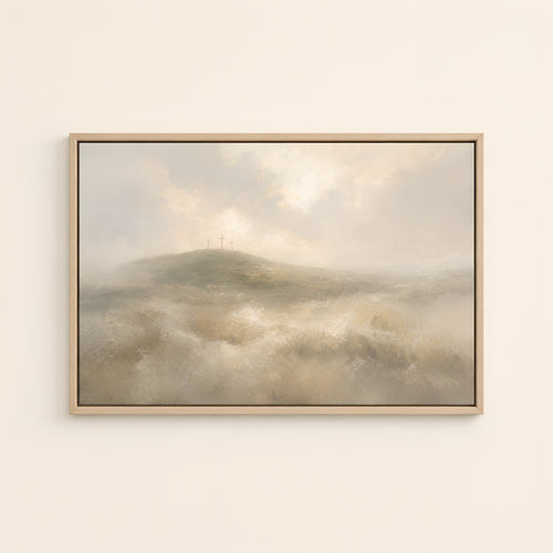 A Hill Far Away — Light Wood floater frame catalog