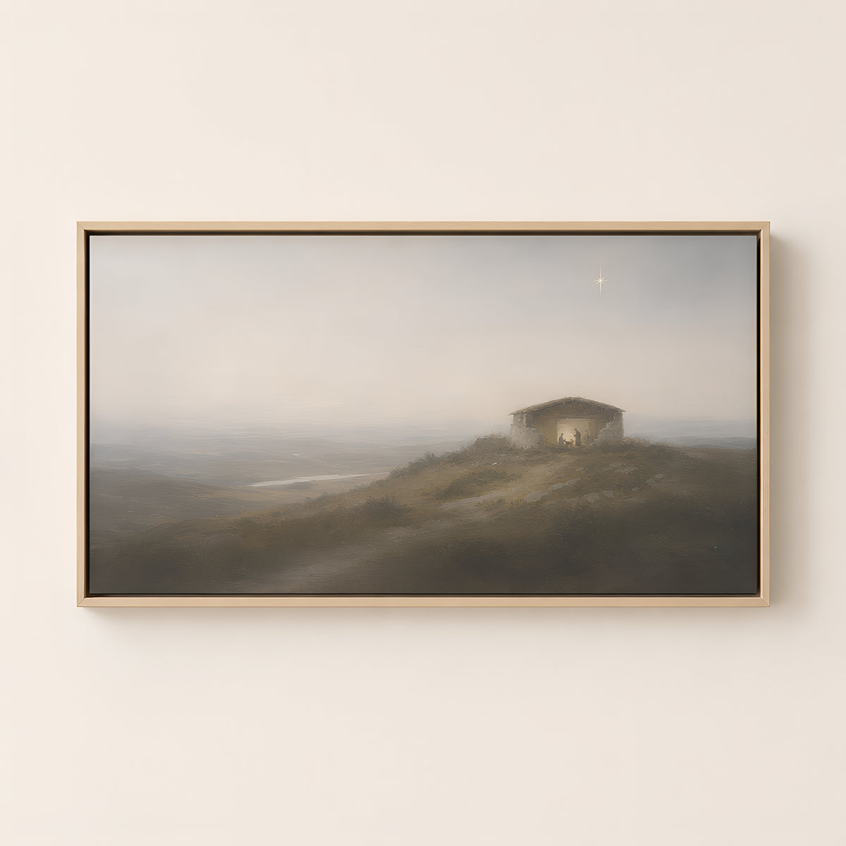 Holy Night — Light Wood floater frame catalog
