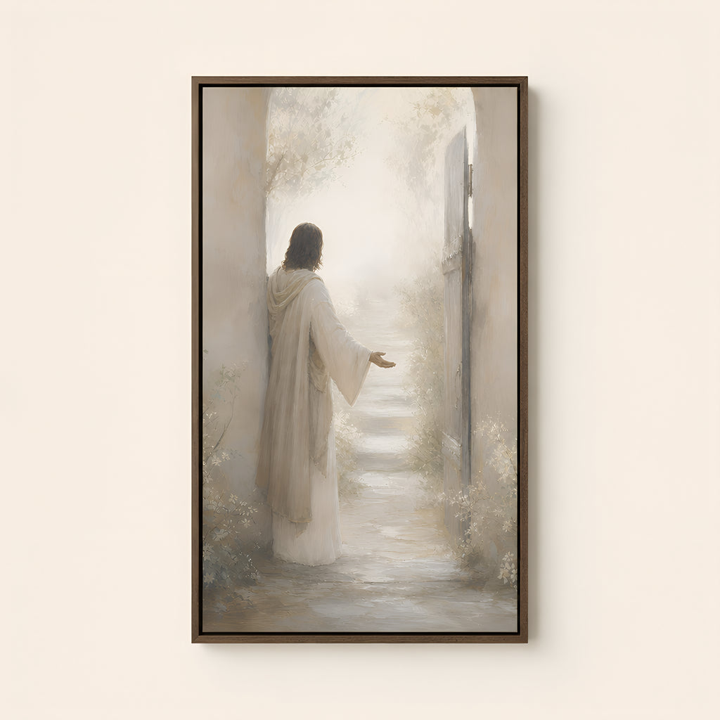 I Am the Way — Brown Wood floater frame catalog