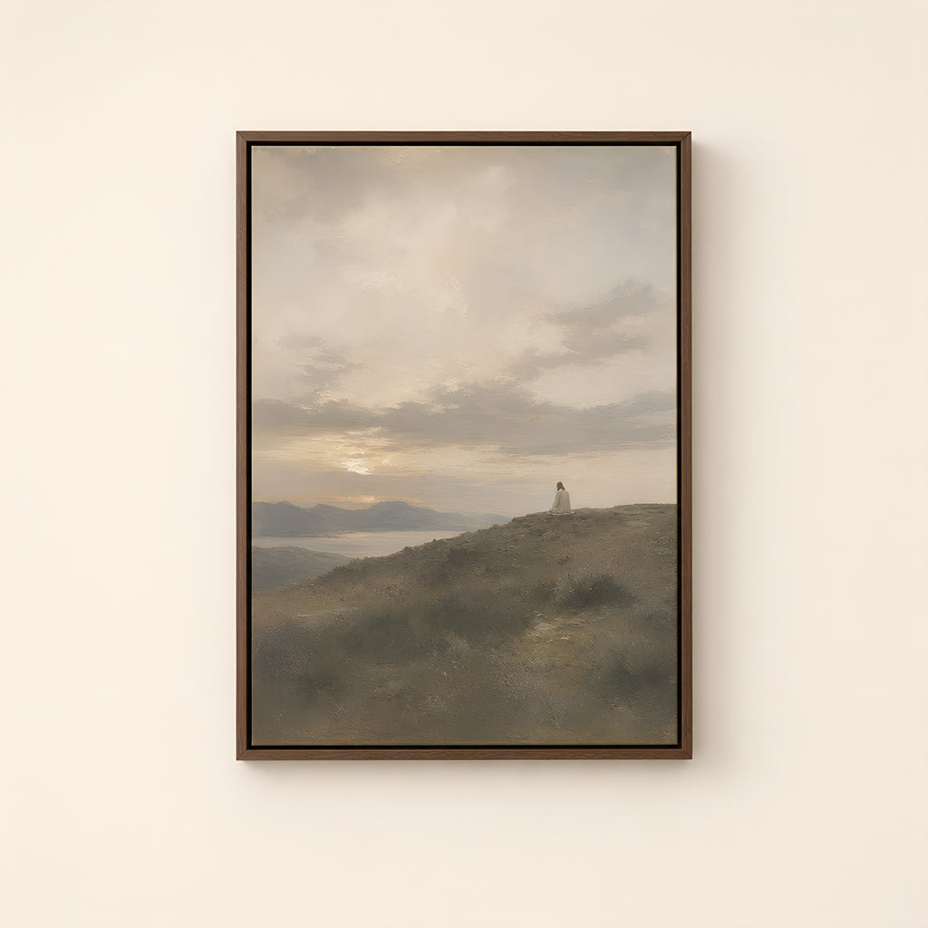 Into the Quiet — Brown Wood floater frame catalog