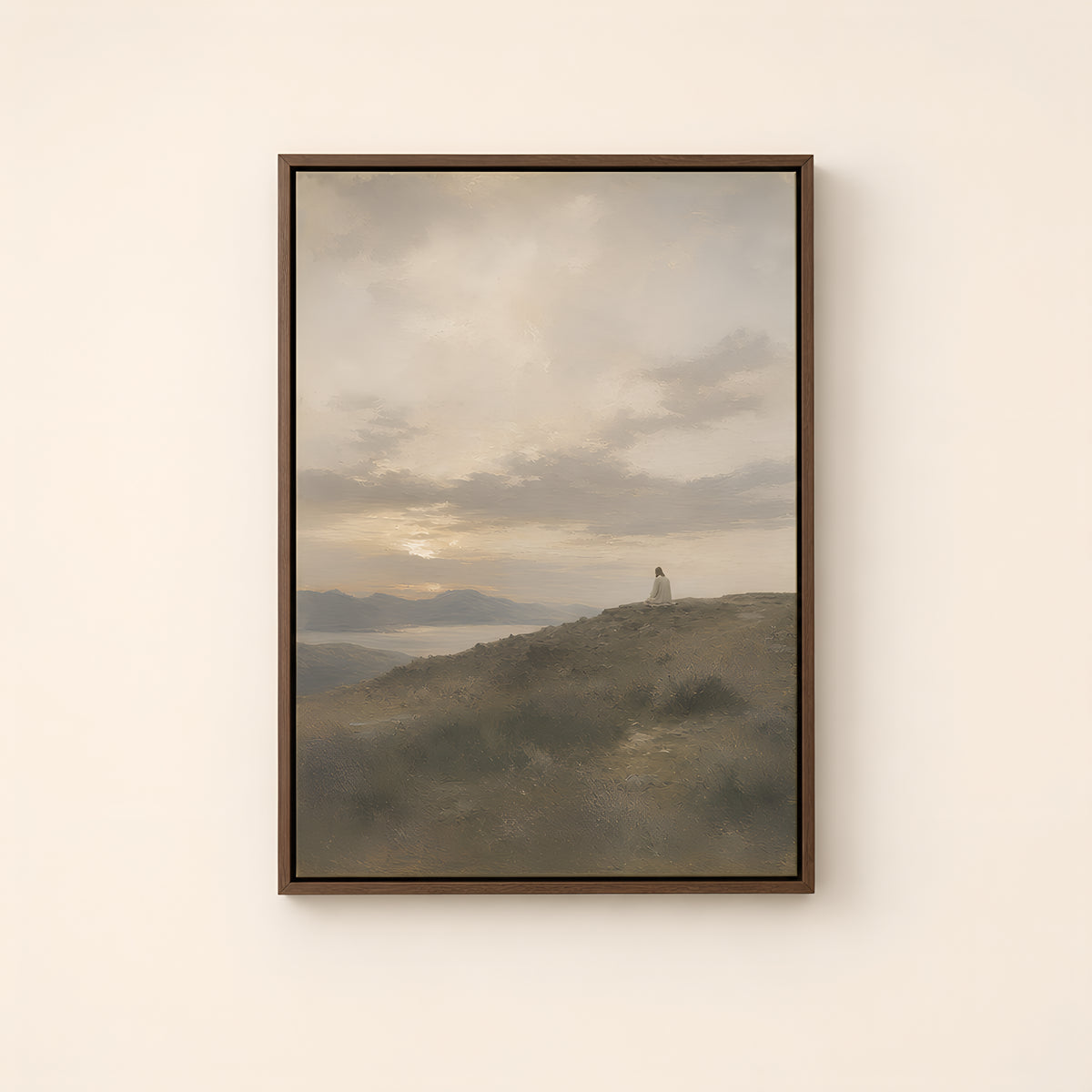 Into the Quiet — Brown Wood floater frame catalog