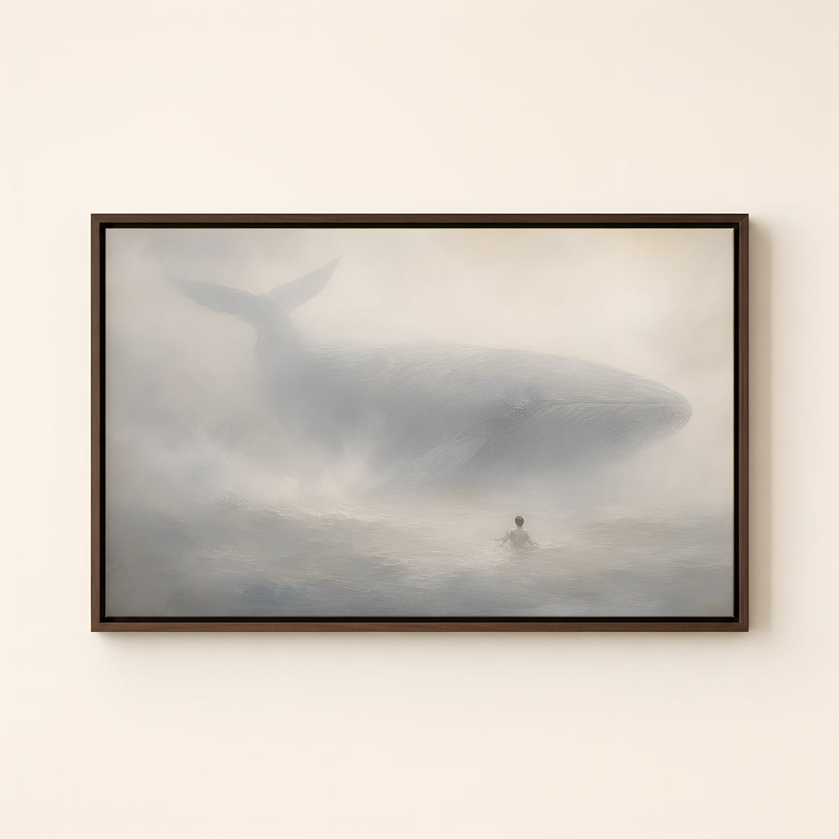 Jonah and the Whale — Brown Wood floater frame catalog