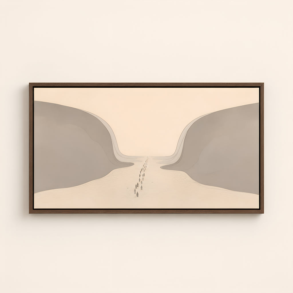 Crossing the Jordan — Brown Wood floater frame catalog
