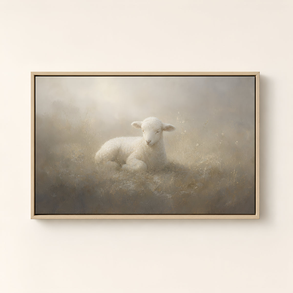 Lamb of God — Light Wood floater frame catalog