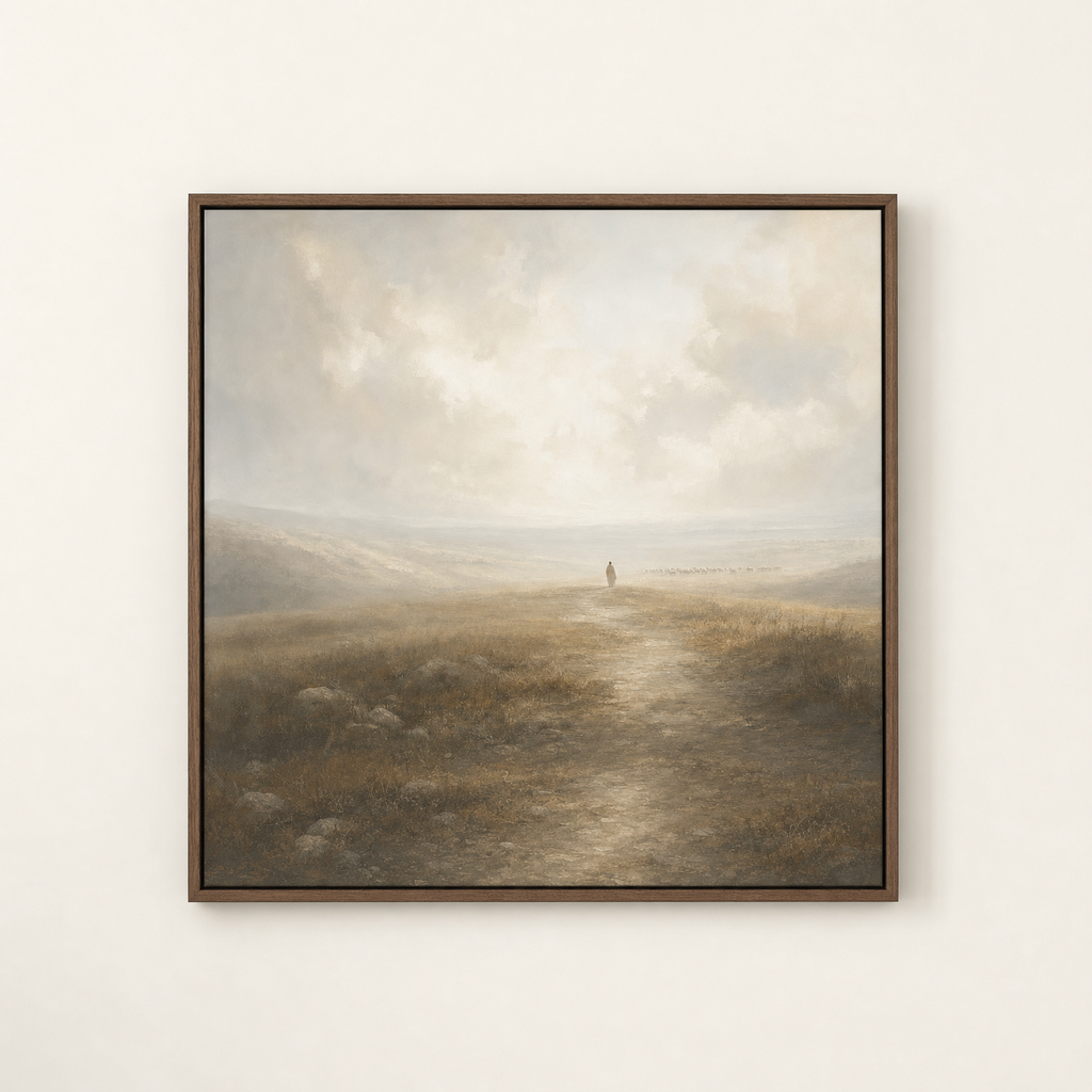 Leaves the 99 — Brown Wood floater frame (catalog plate)