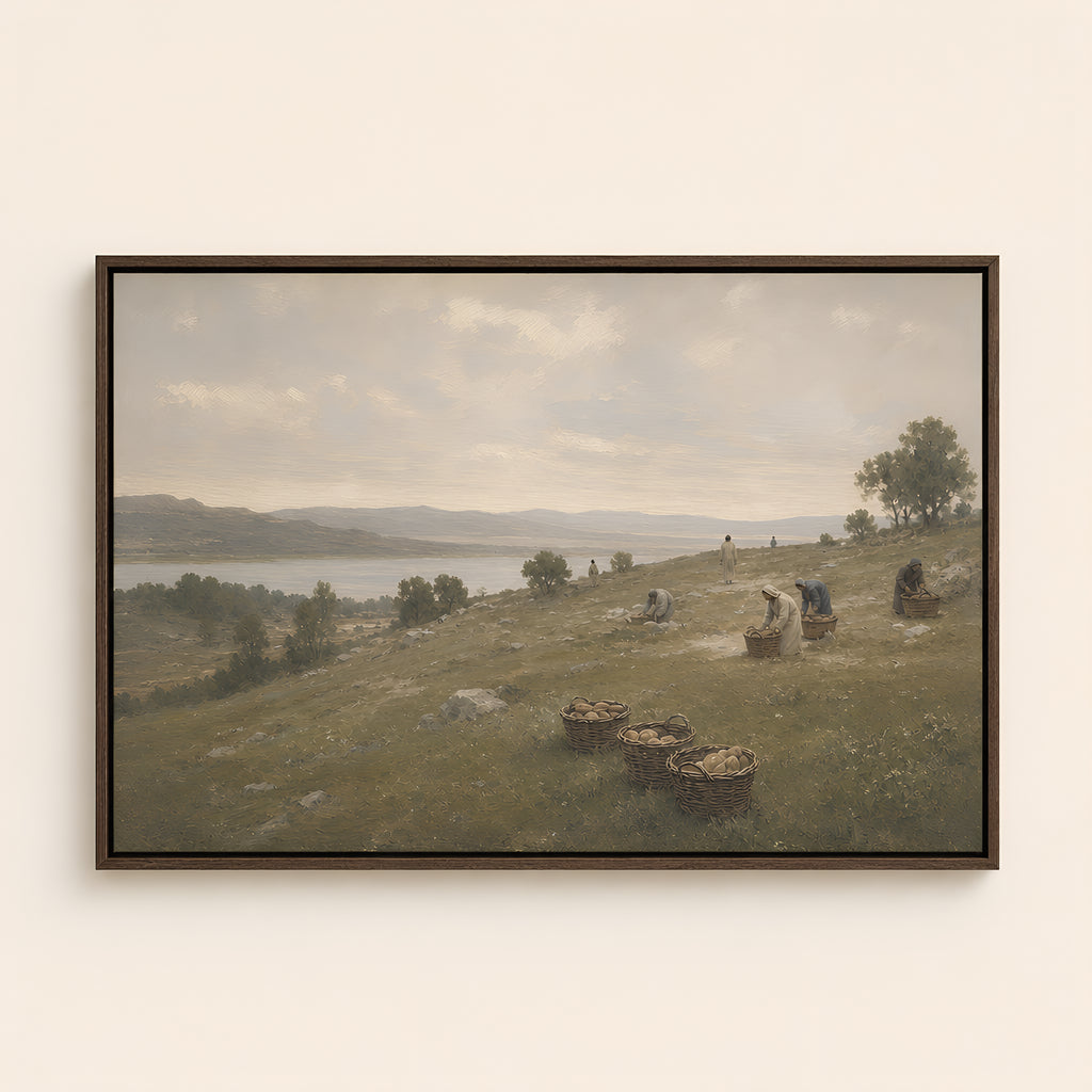 Loaves Remained — Brown Wood floater frame catalog