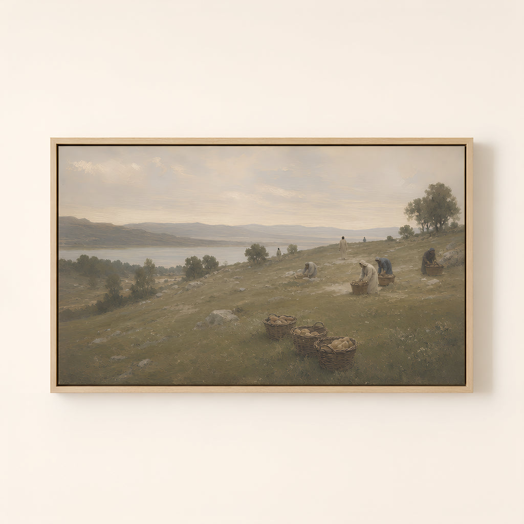 Loaves Remained — Light Wood floater frame catalog