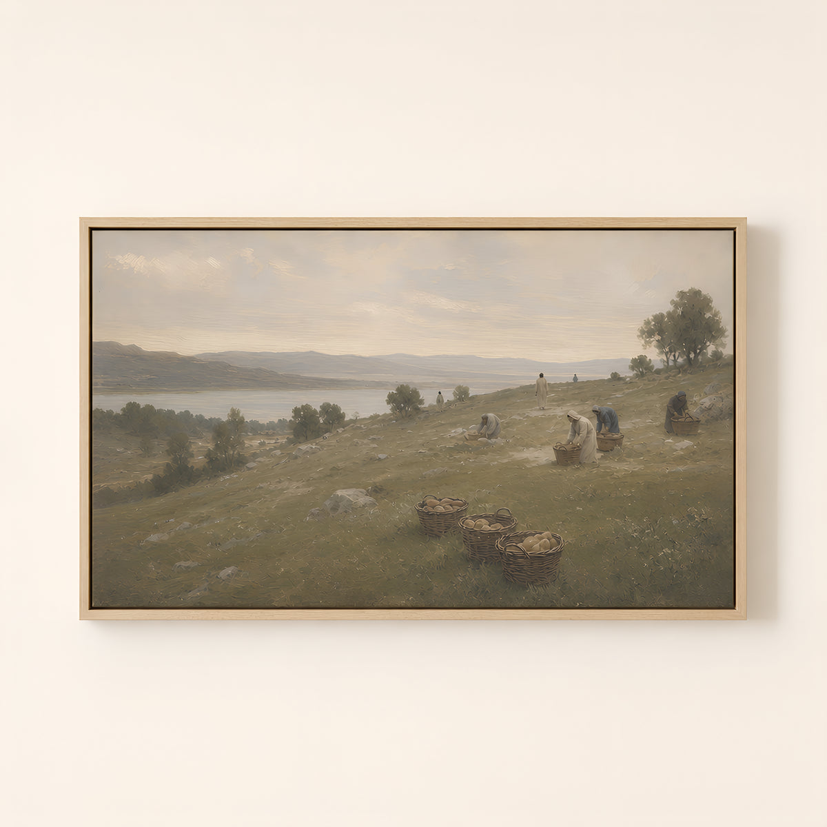 Loaves Remained — Light Wood floater frame catalog