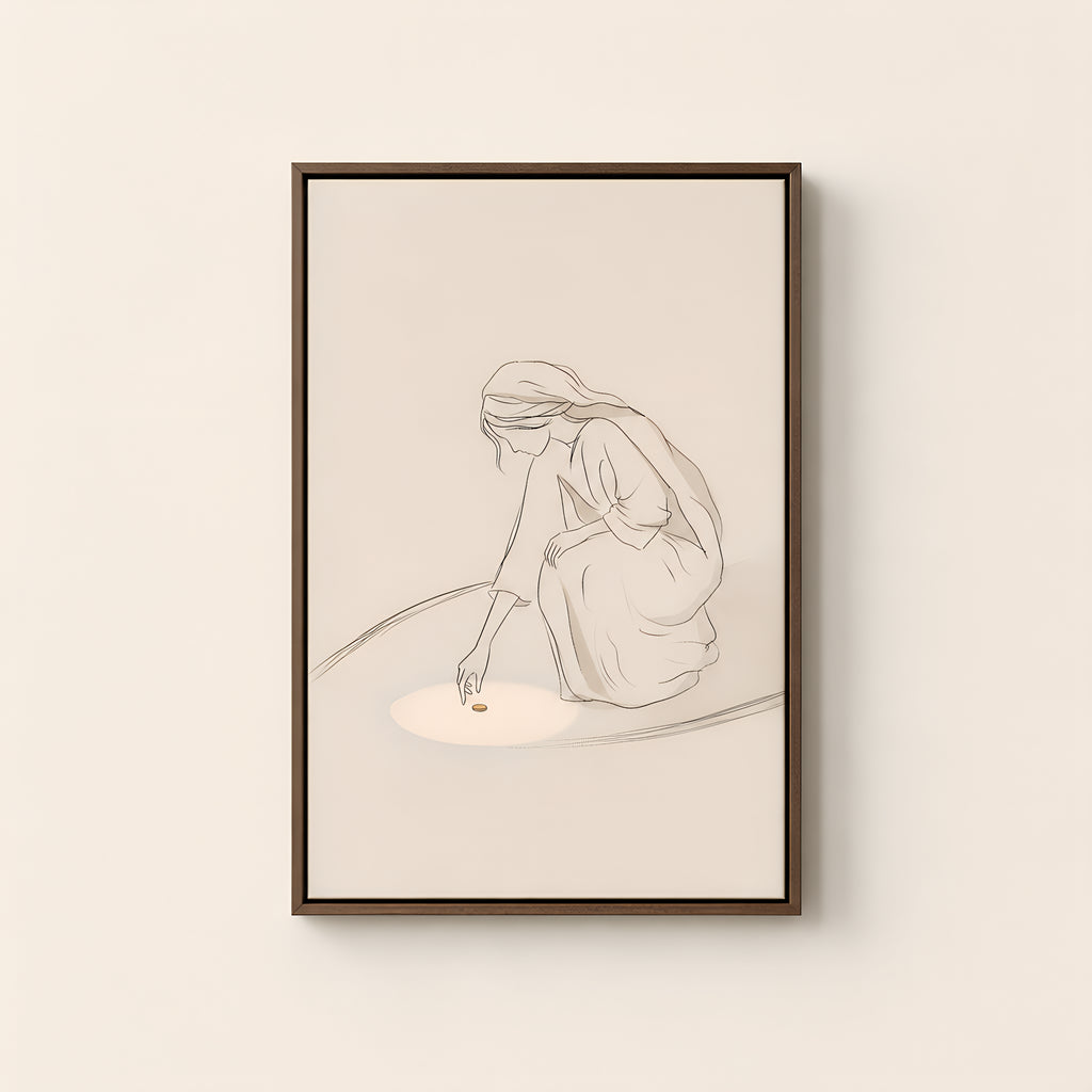 The Lost Coin — Brown Wood floater frame catalog