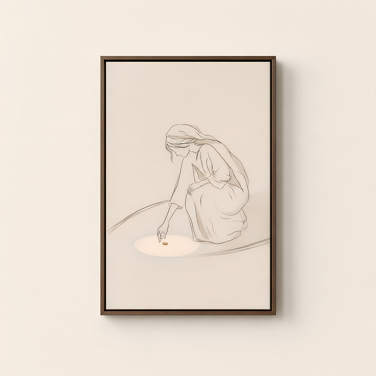 The Lost Coin — Brown Wood floater frame catalog