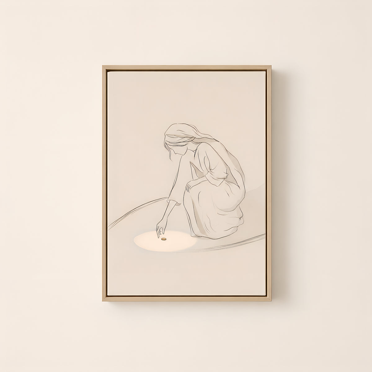 The Lost Coin — Light Wood floater frame catalog
