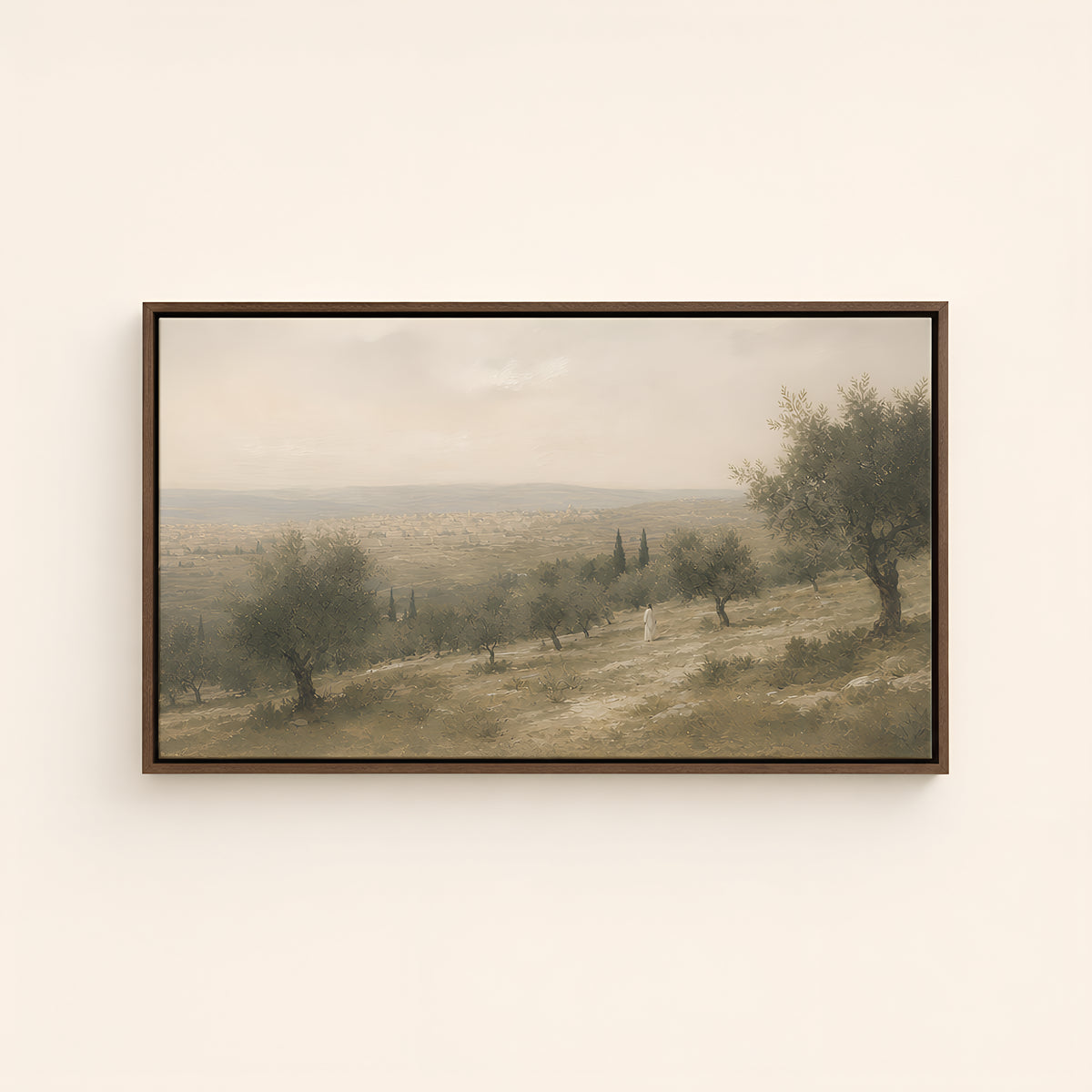 Mount of Olives — Brown Wood floater frame catalog