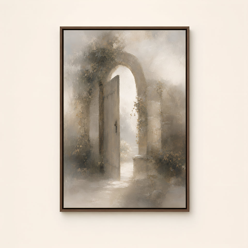 The Narrow Gate — Brown Wood floater frame catalog
