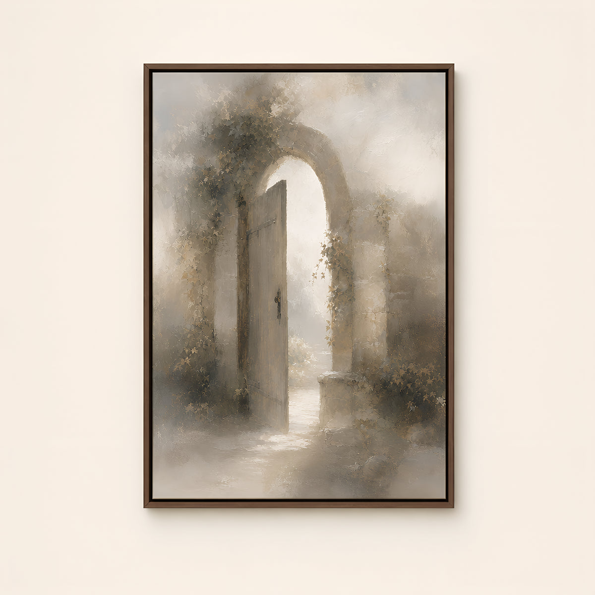 The Narrow Gate — Brown Wood floater frame catalog