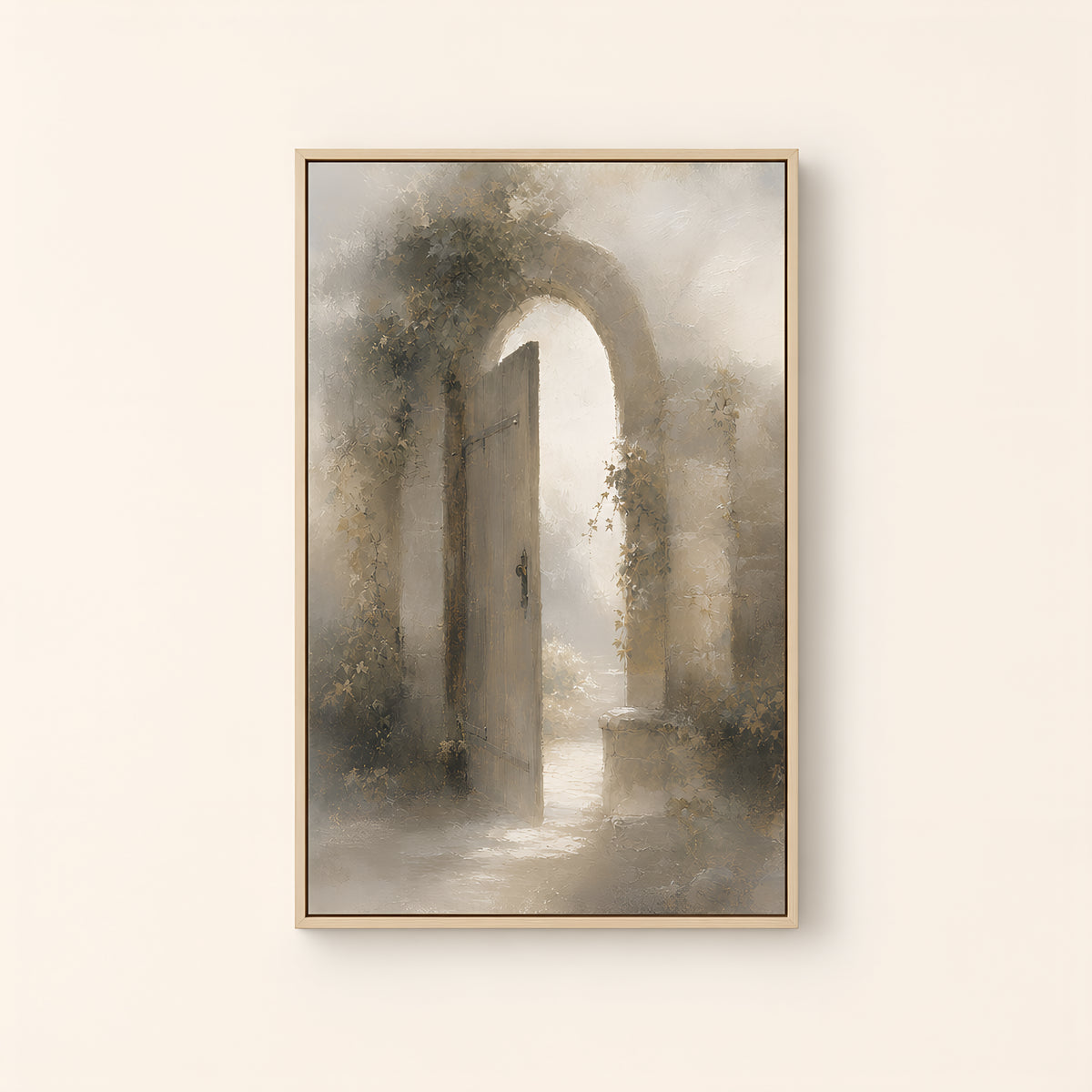 The Narrow Gate — Light Wood floater frame catalog