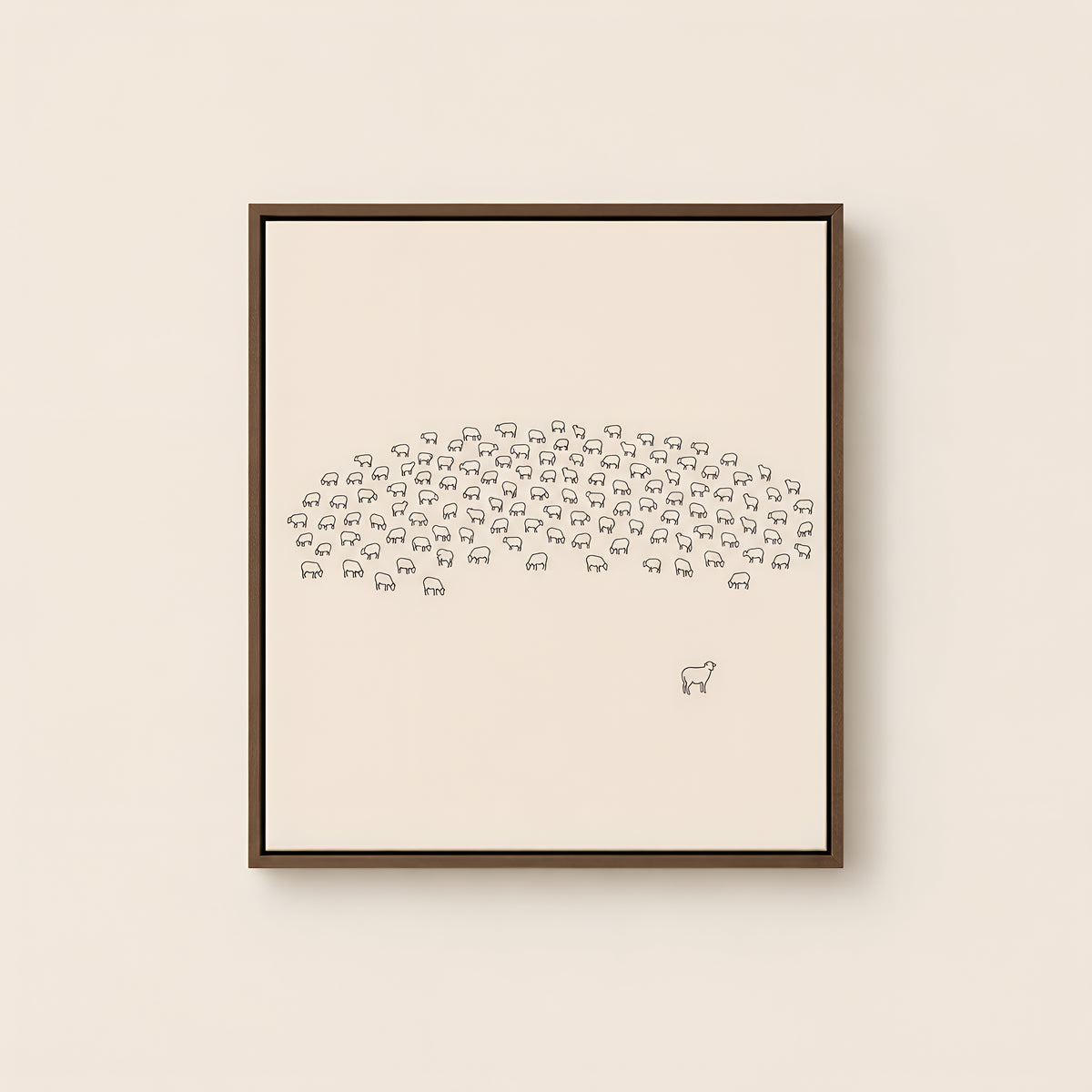 Ninety and Nine — Brown Wood floater frame catalog