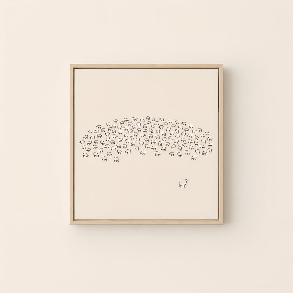 Ninety and Nine — Light Wood floater frame catalog