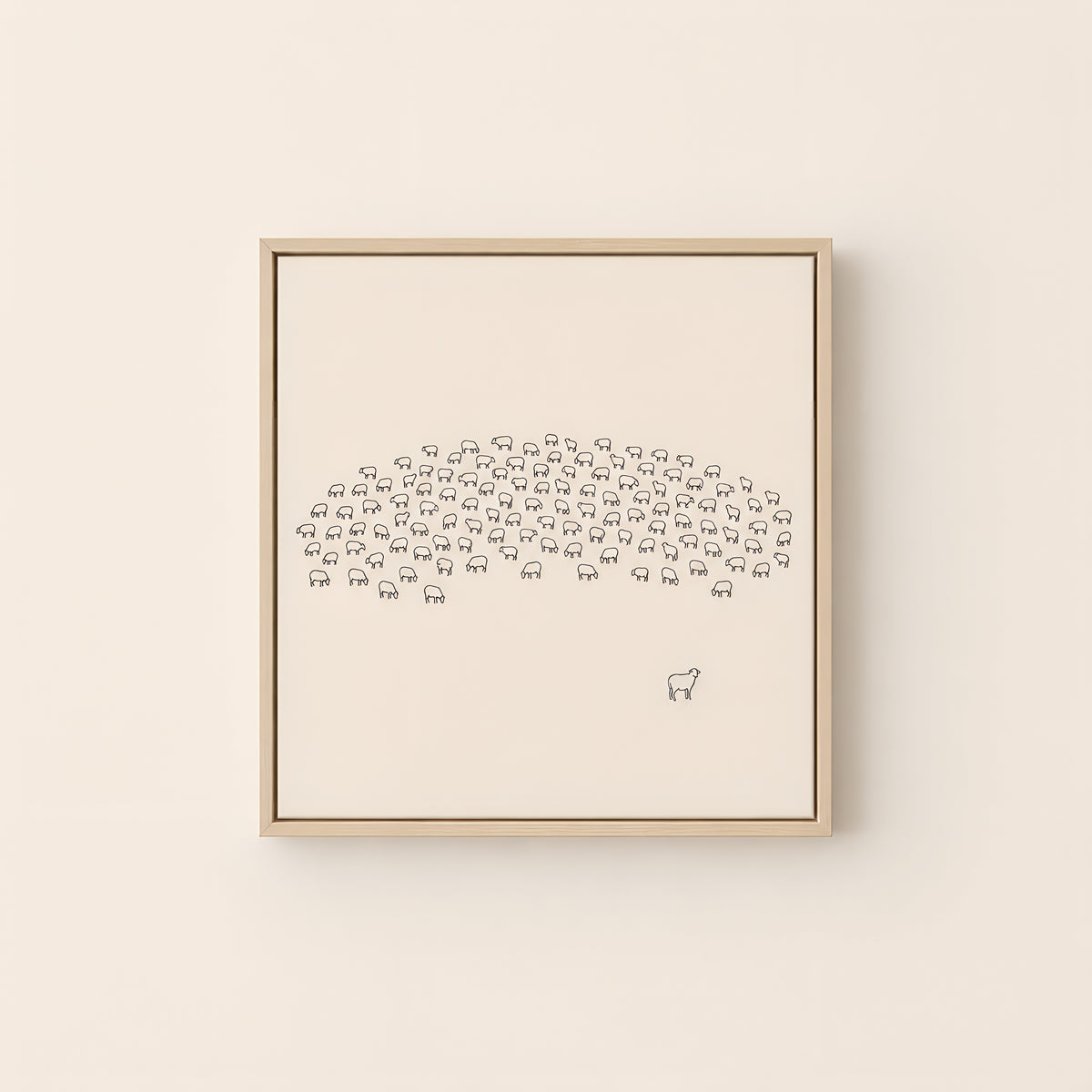 Ninety and Nine — Light Wood floater frame catalog