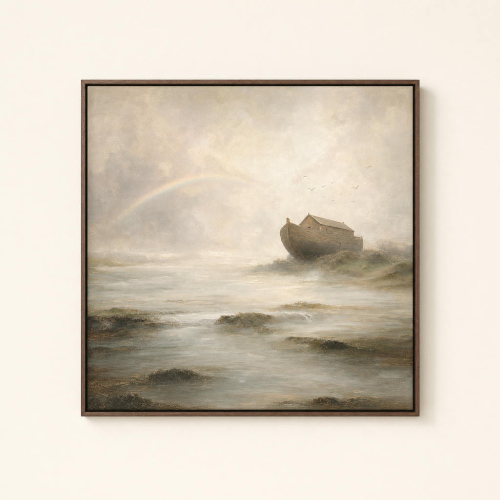 Noah's Ark — Brown Wood floater frame (catalog plate)