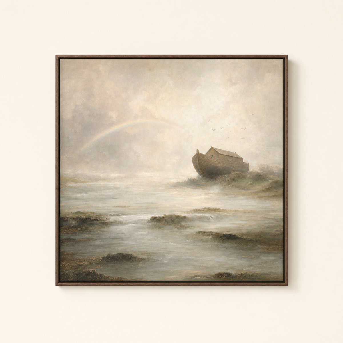 Noah's Ark — Brown Wood floater frame (catalog plate)