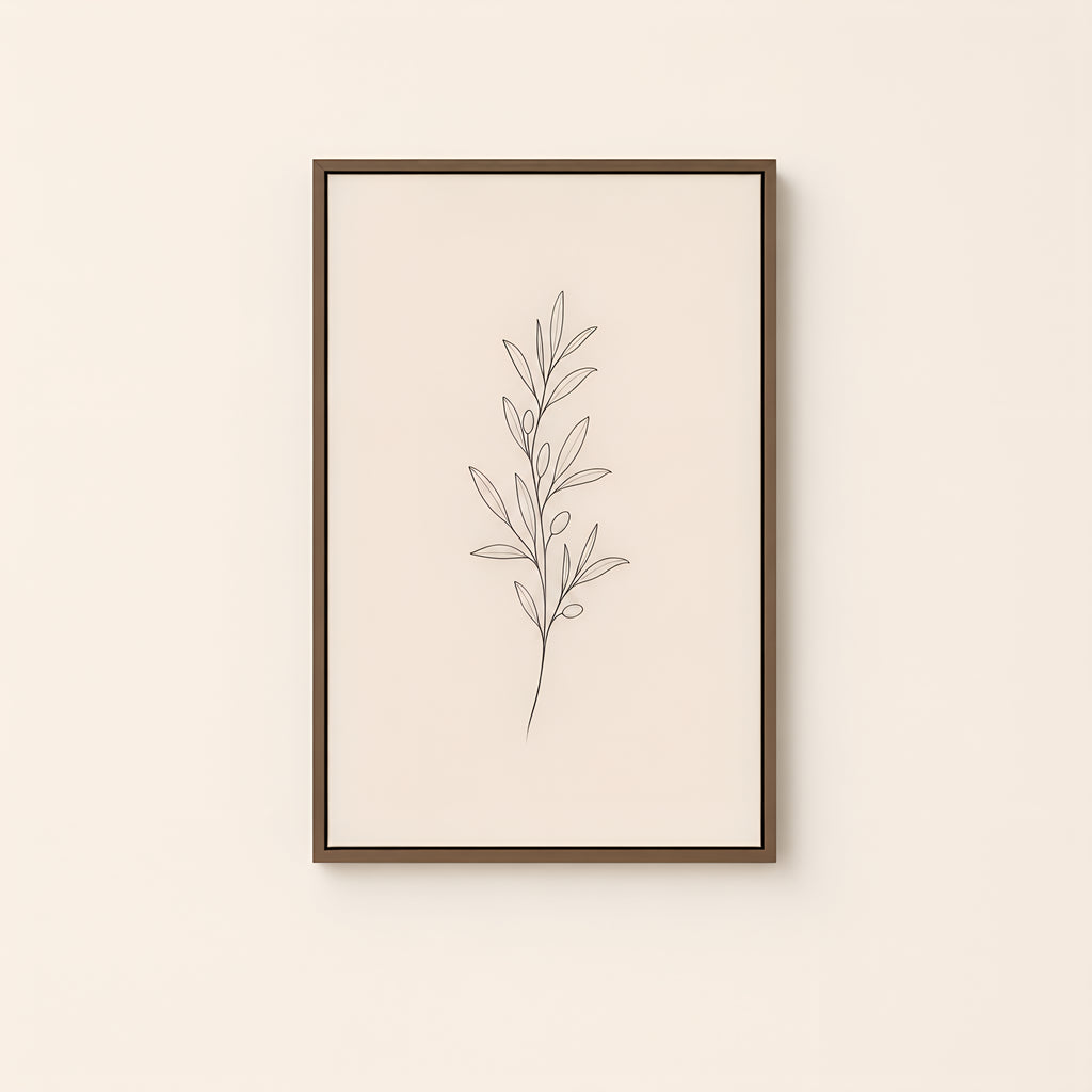 Olive Branch — Brown Wood floater frame catalog