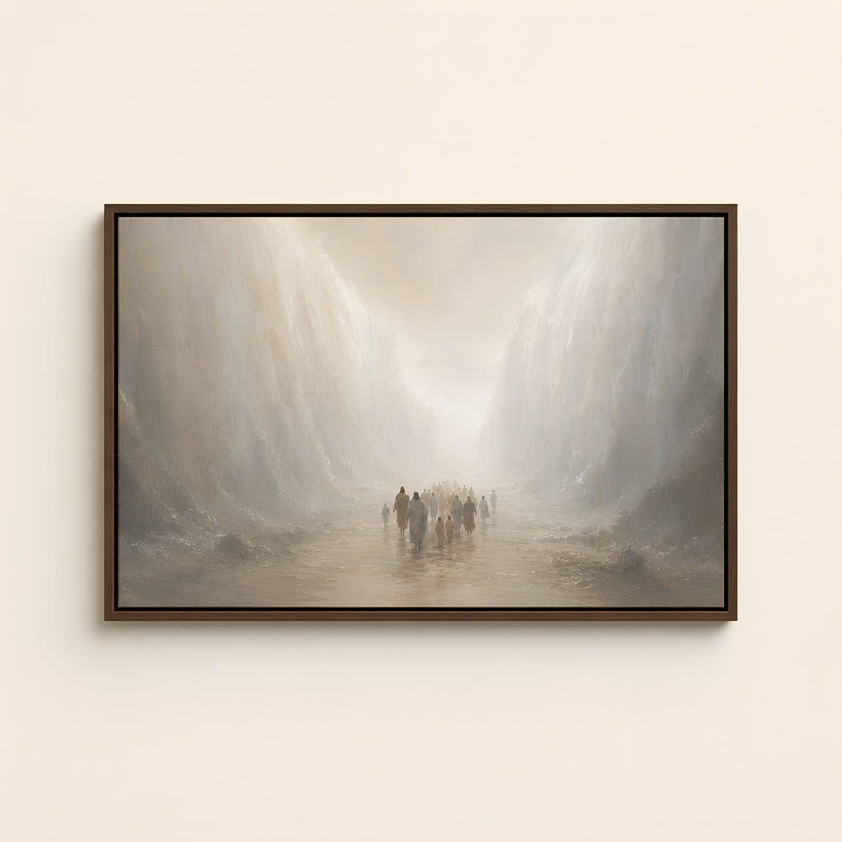 Parting of the Red Sea — Brown Wood floater frame catalog