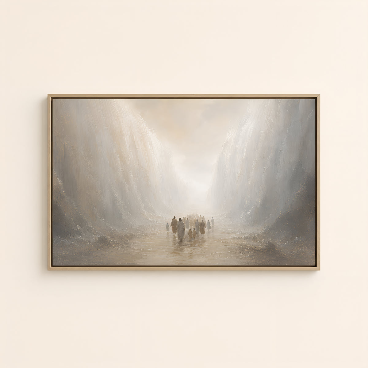 Parting of the Red Sea — Light Wood floater frame catalog