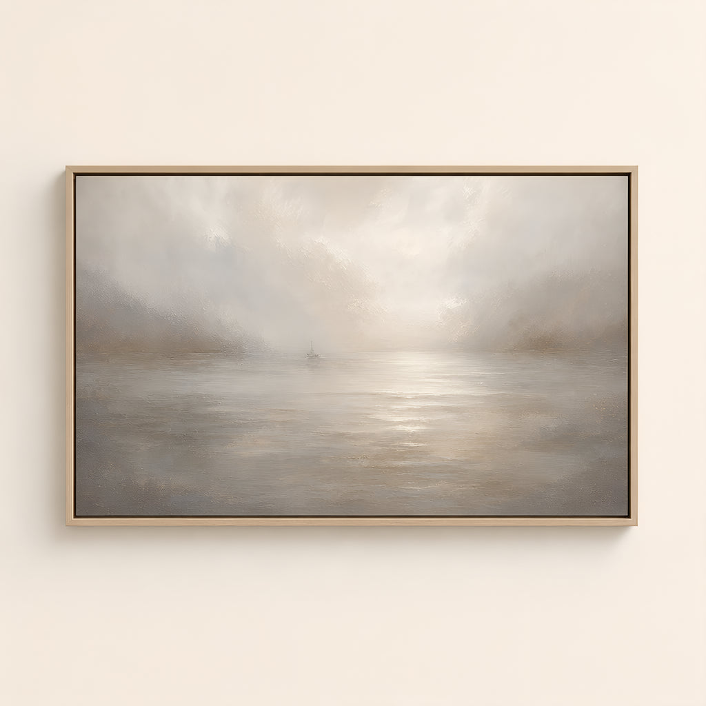 Peace, Be Still — Light Wood floater frame catalog