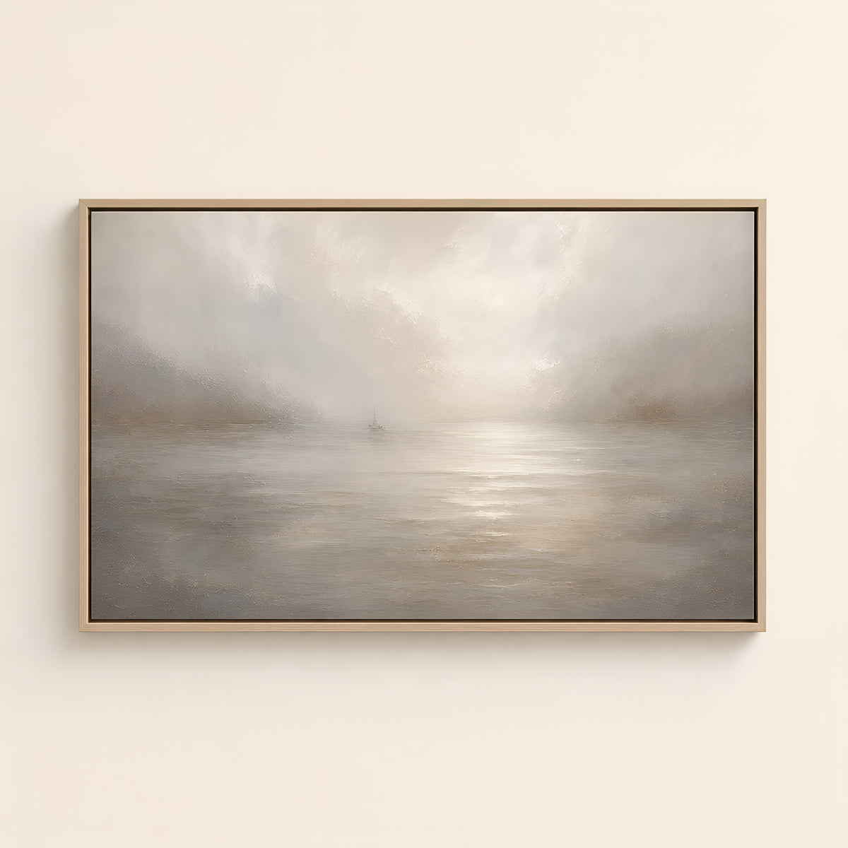 Peace, Be Still — Light Wood floater frame catalog