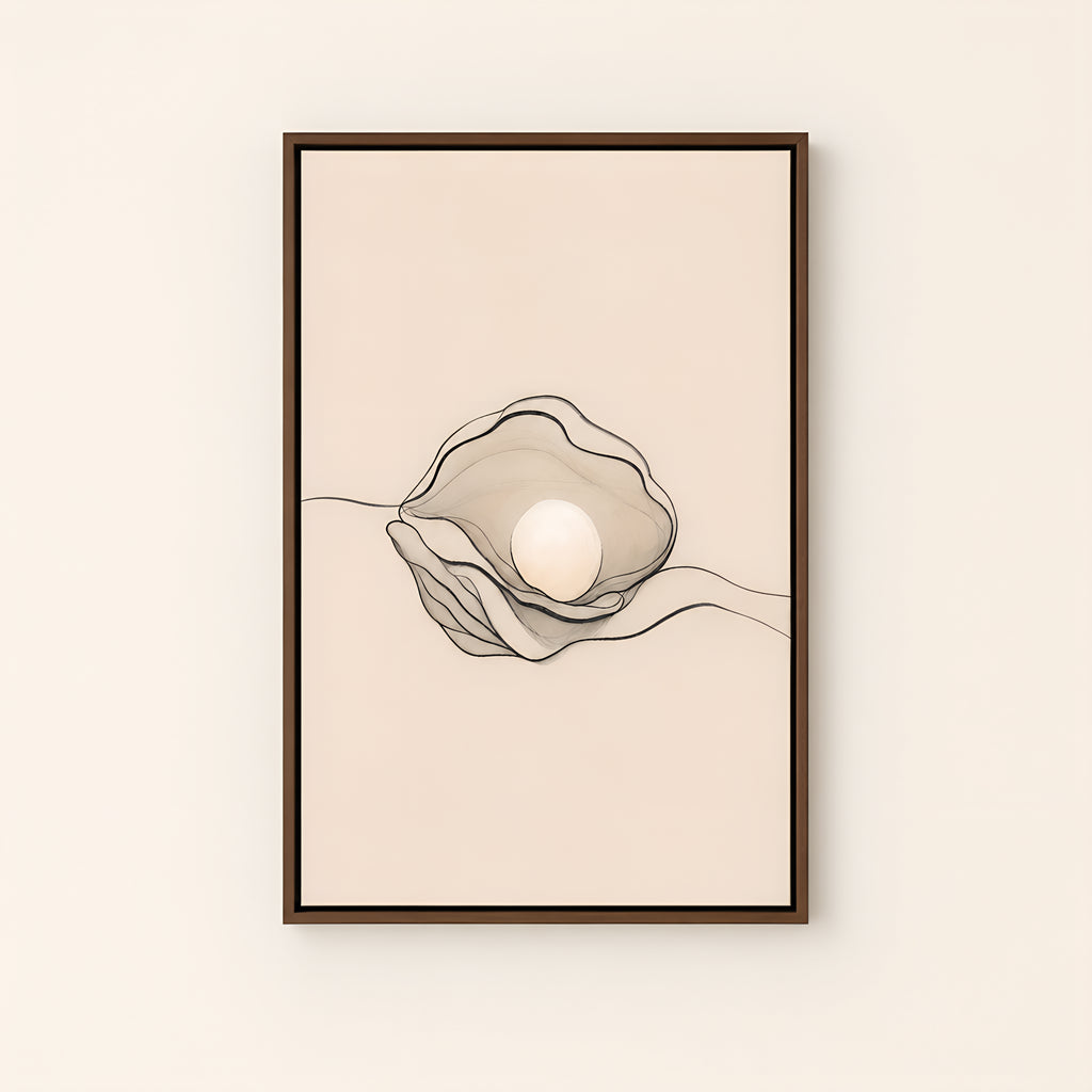 Pearl of Great Price — Brown Wood floater frame catalog