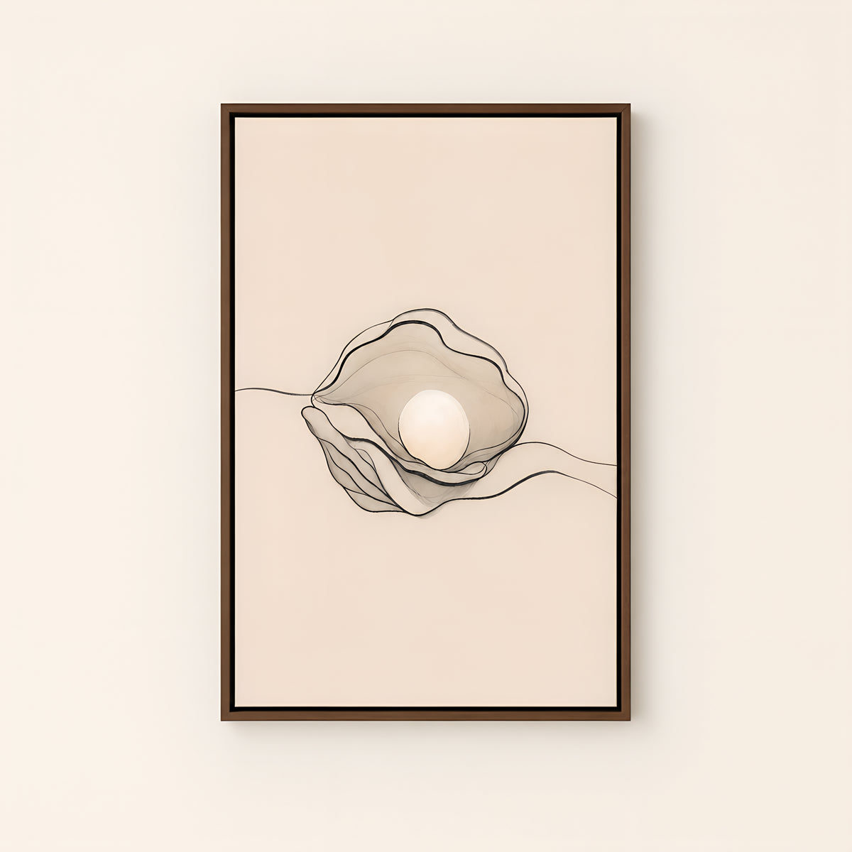 Pearl of Great Price — Brown Wood floater frame catalog