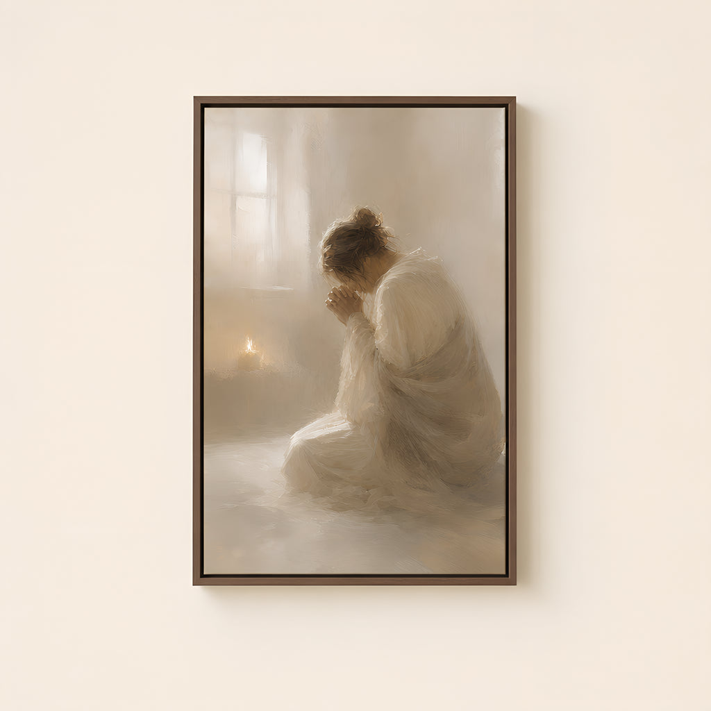 Pray Without Ceasing — Brown Wood floater frame catalog