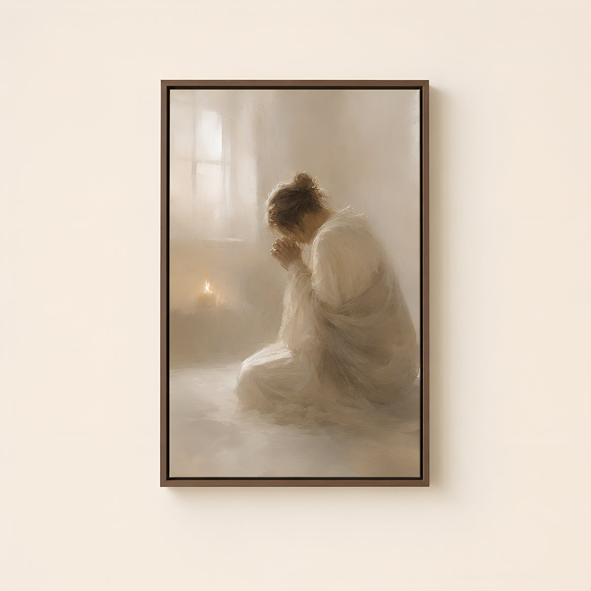 Pray Without Ceasing — Brown Wood floater frame catalog