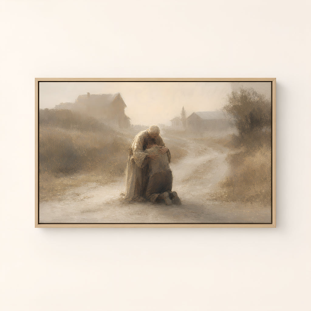 The Prodigal Son — Light Wood floater frame catalog