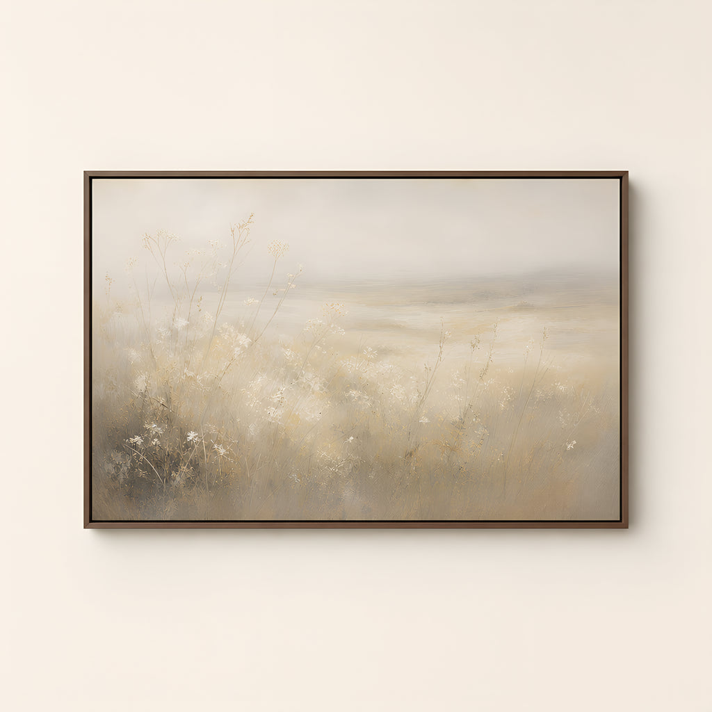 Quiet Meadow — Brown Wood floater frame catalog