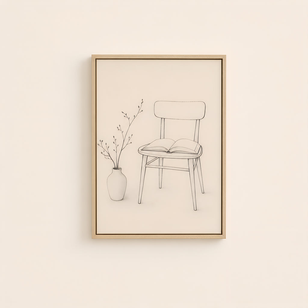Reading Nook Study — Light Wood floater frame catalog