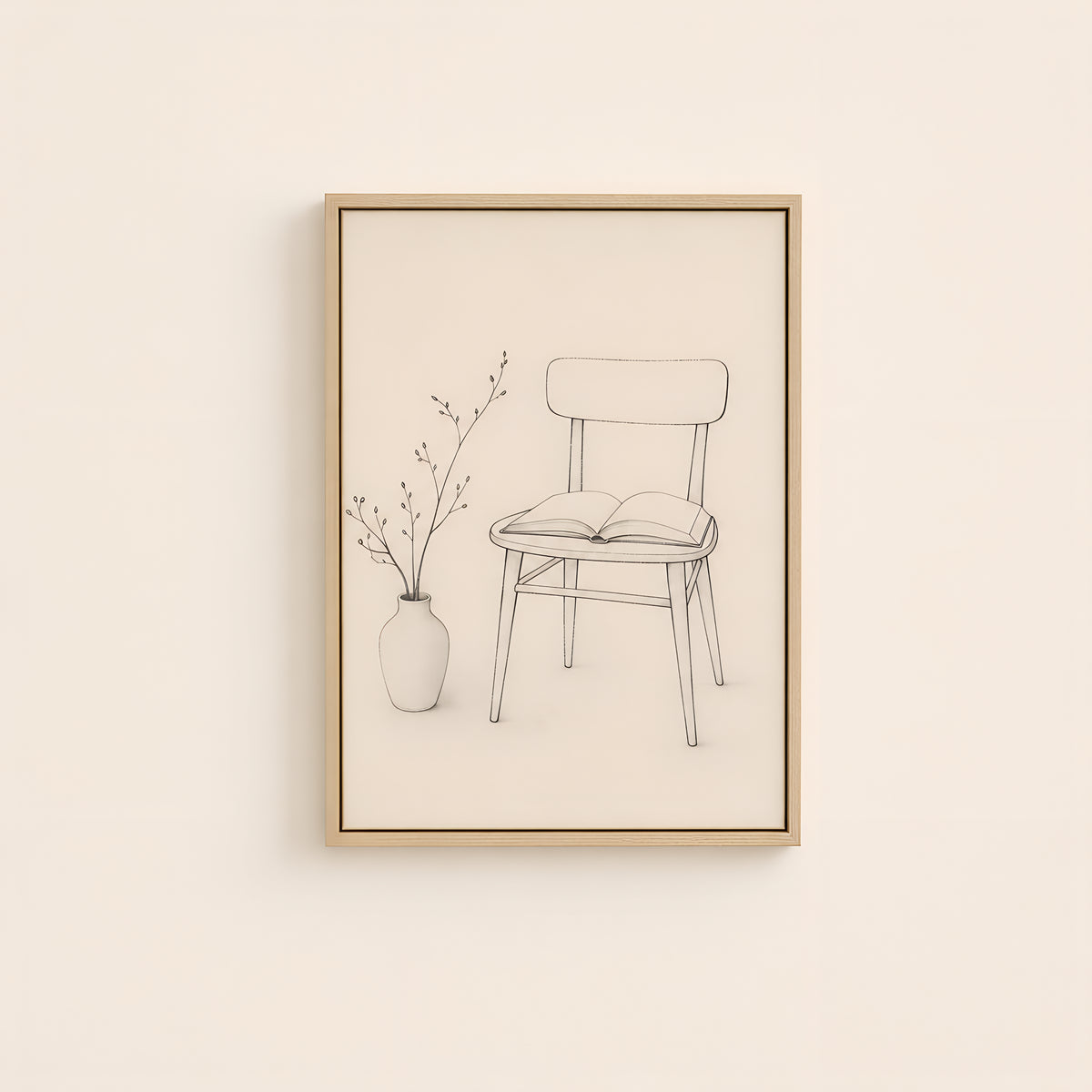 Reading Nook Study — Light Wood floater frame catalog