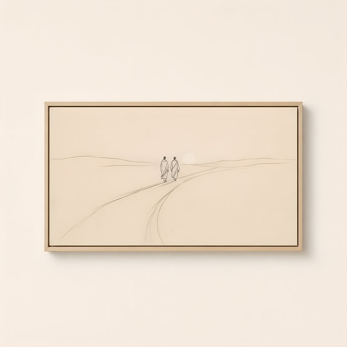 Road to Emmaus — Light Wood floater frame catalog