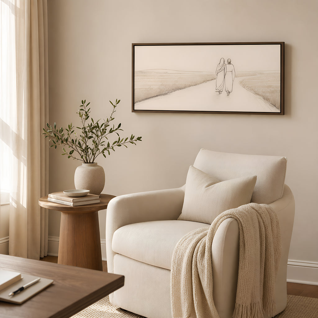Ruth and Naomi — lifestyle B Brown Wood