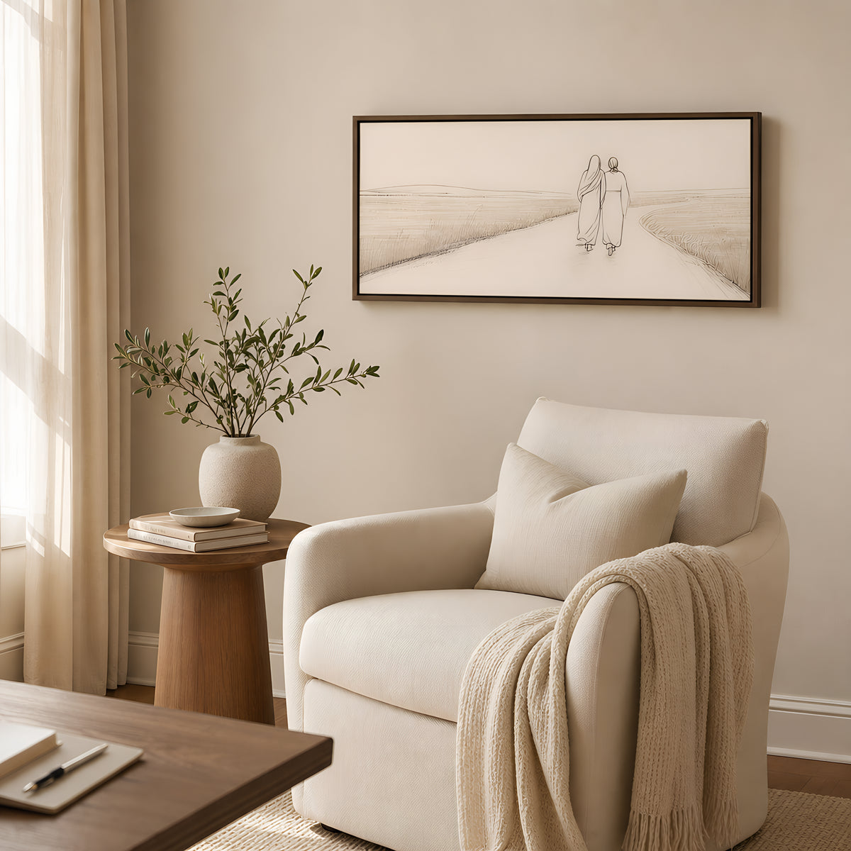 Ruth and Naomi — lifestyle B Brown Wood