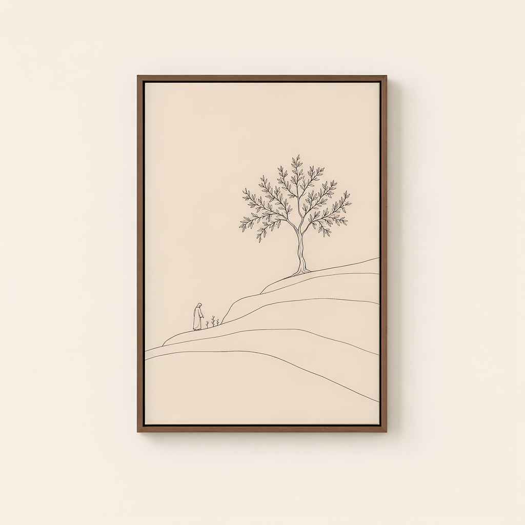 Seed That Moves Mountains — Brown Wood floater frame catalog