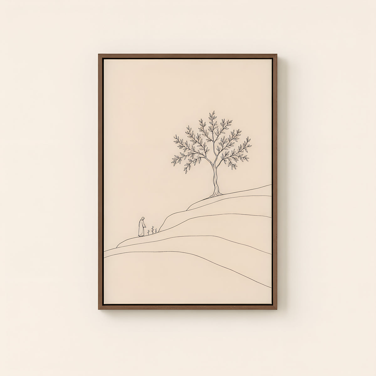 Seed That Moves Mountains — Brown Wood floater frame catalog