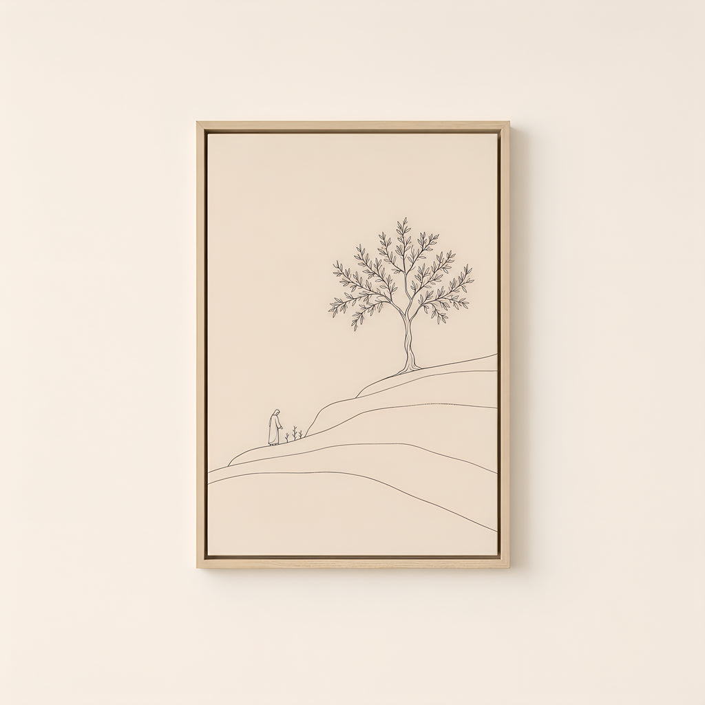 Seed That Moves Mountains — Light Wood floater frame catalog